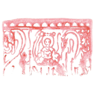 三国吴青瓷釉下彩羽人纹盘口壶